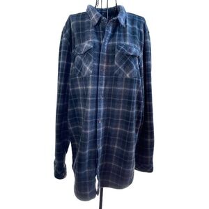O'Neill Plaid Flannel Tailored Fit Long Shirt Jacket Gray Size XXL